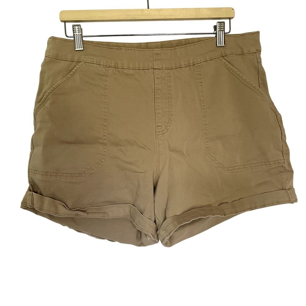 Nautica Jeans pull on tan beige shorts women's size XL cotton‎ summer pants